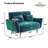 47.62" Velet Loveseat, Modern 2-Seat Sofa for Small Space, Apartment or Bedroom-1237523434