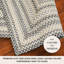 Tapis réversible haut de gamme en jute tressé Birch, couleur ivoire/gris-909699501