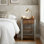 Temba Rustic Wood and Metal Side Table, 1 Drawer and 2 Shelves, Farmhouse Style with Steel Legs