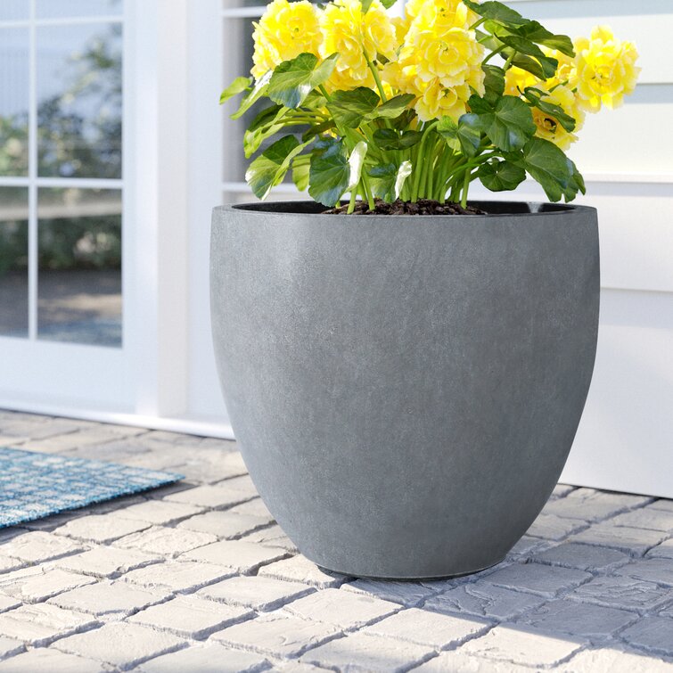 Acushnet Round Indoor/Outdoor Modern Pot Planter with Drainage Hole
