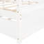 Lit double avec lit gigogne et auvent, option de chambre polyvalente, bois massif, lit gigogne à plateforme, profil extérieur élégant
