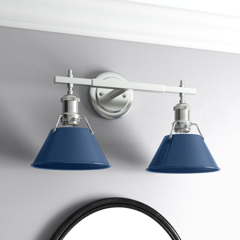 Weatherford 2 - Light Dimmable Vanity Light, Matte Navy, Pewter