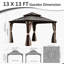 Pavillon de jardin d'extérieur en acier galvanisé avec double toit-123281490-123281489
