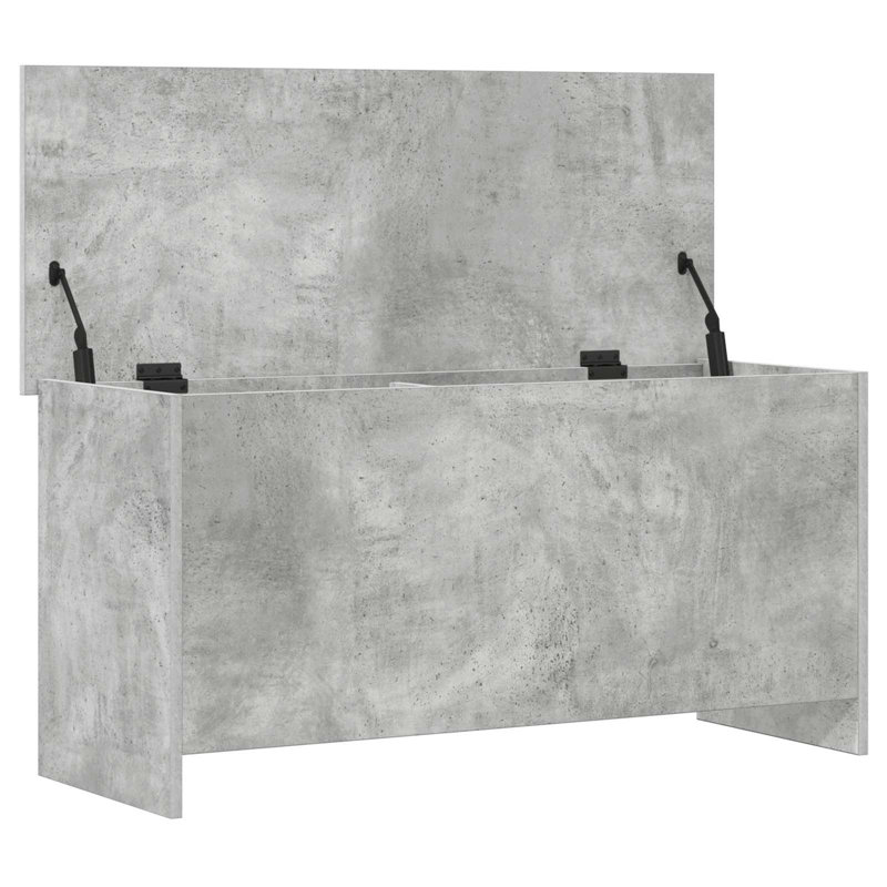 Engineered Wood Rectangle Accent Chest, Concrete Grey, 50cm H x 100cm W x 40cm D