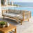 Spacious Patio Sofas Acacia Wood Rope Modern Deck Backyard Seating