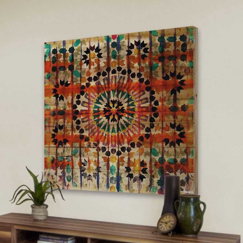Amizmiz - reproduction d'art, H 24 po x l 24 po x P 1,5 po, Bois
