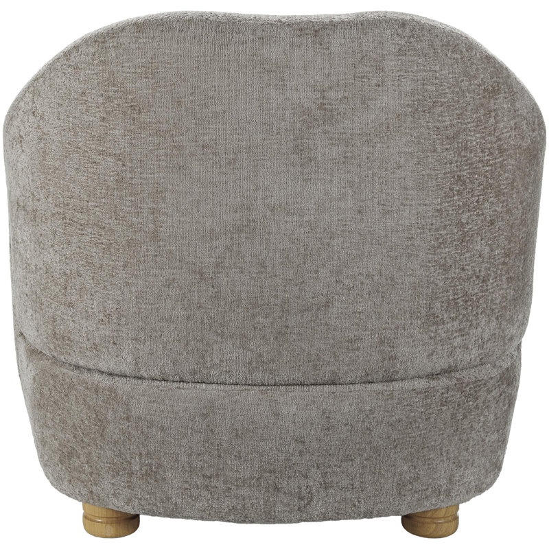 Merrilyn Modern Accent Chair, Brown, Gray Polyester