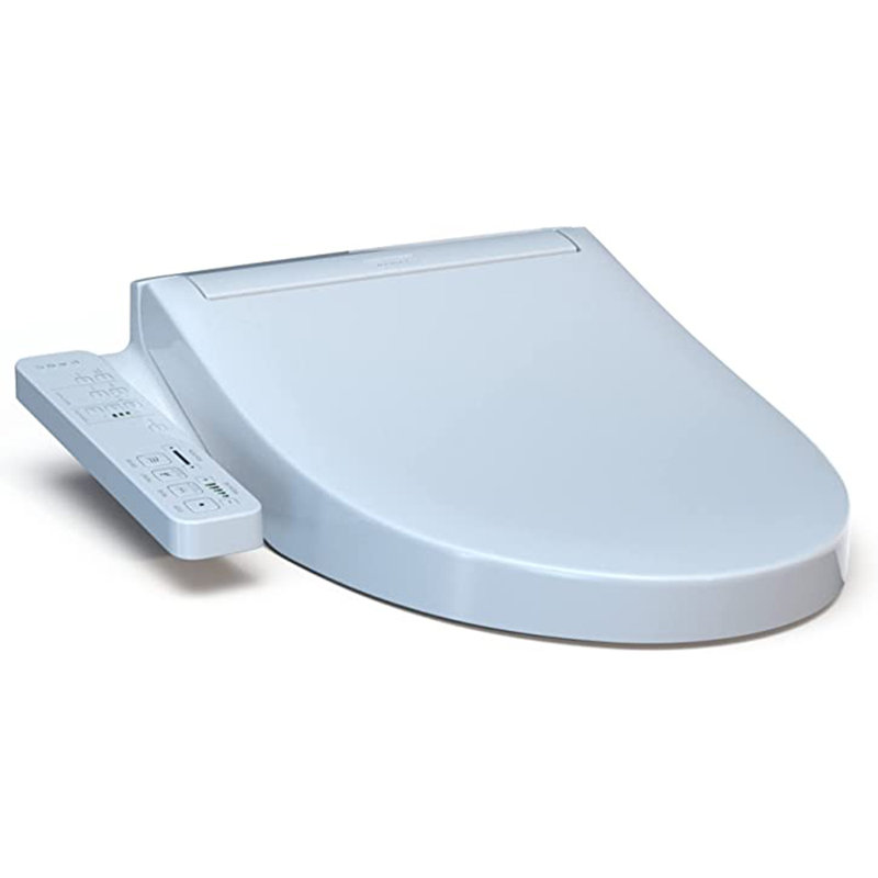 Cotton White Heated Electronic Bidet Toilet Seat with SoftClose Lid