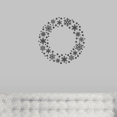 Décalcomanie murale couronne flocon de neige