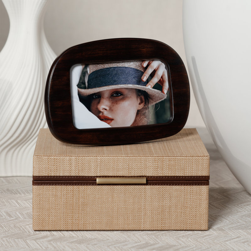 Cadre photo en bois d'acacia foncé, 4 po x 6 po