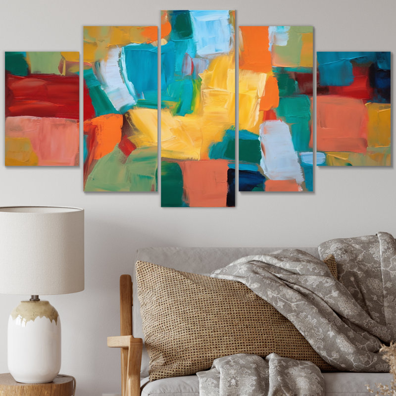 Chouest - Abstract Collages Wall Decor - 5 Panels