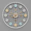 Dozier Metal Wall Clock-487952564