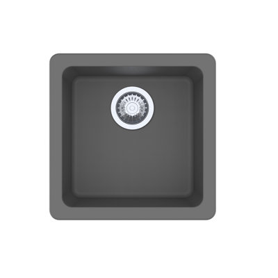 Évier de cuisine à double montage en quartz / granit l 17 po x l 17 po