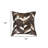 18" Brown and Off White Chevron Cowhide Throw Pillow