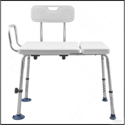 Tub Transfer Bench for Bathtub, 400 lbs Capacity Heavy Duty Shower Chair with Arm, Backrest and Curtain Slot, Height Adjustable Shower Bench Bath Seat for Adults, Seniors, Elderly and Disabled