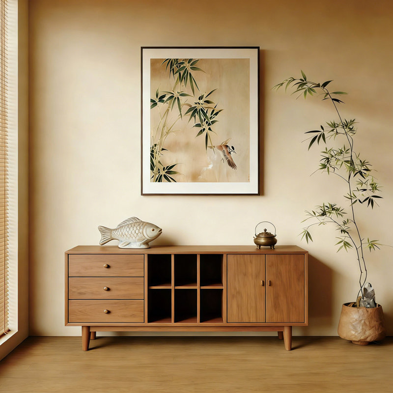 Buffet rétro simple et léger de luxe, H 35,4 po x l 63 po x P 15,7 po