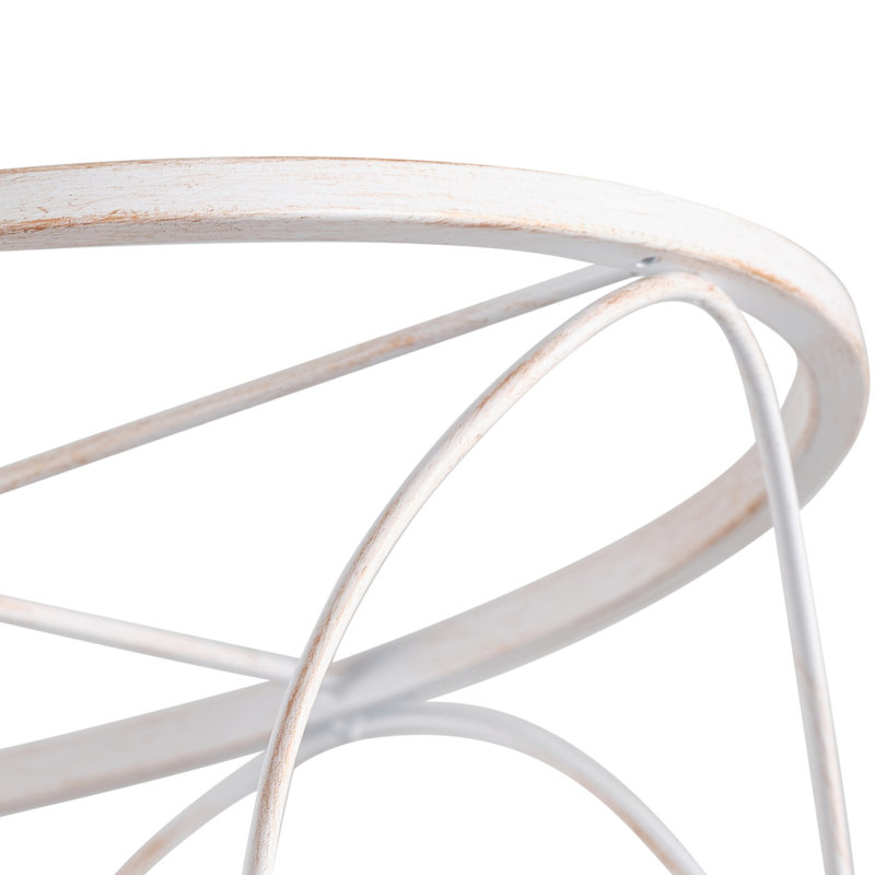 Luminaire suspendu rond en fer sculpté à 4 lampes