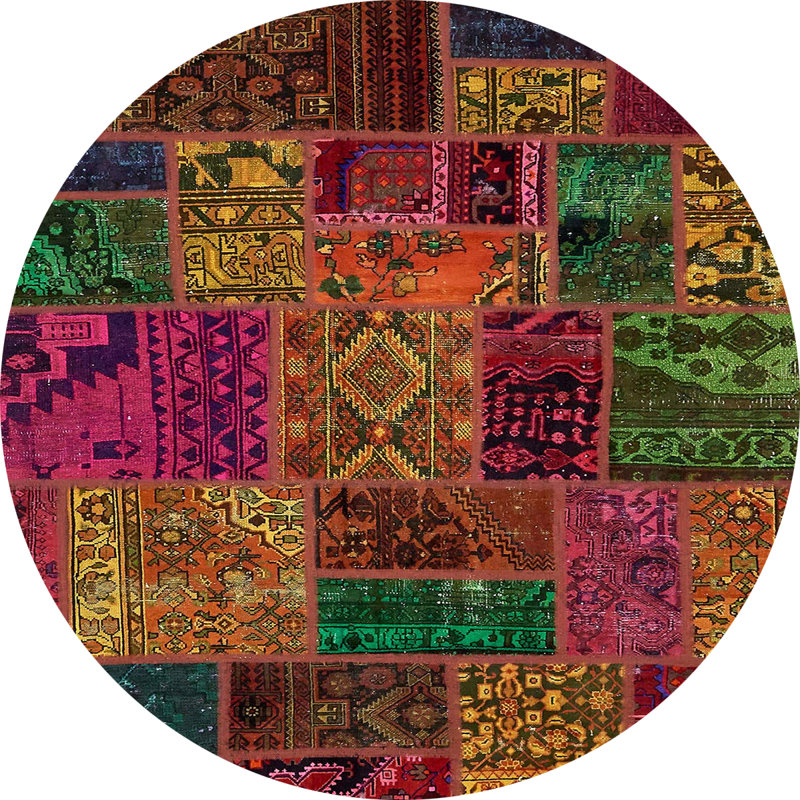 Abstract Indoor Rug, Round 3'
