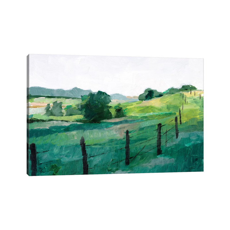 Clôture I par Ethan Harper, reproduction d’art, H 26 po x l 40 po x 1,5 po, Toile tendue, Pas de tapis