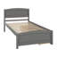 Lit plateforme simple en bois avec deux tiroirs Areisy-1154313431