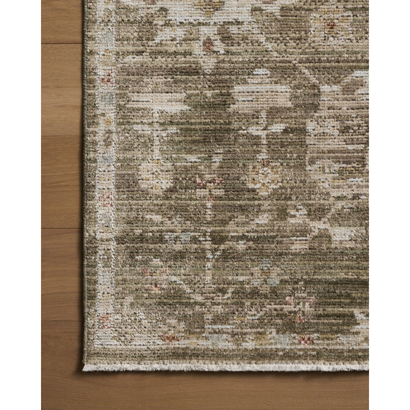 Tapis olive / multicolore Amber Lewis x Loloi Nella, 13 pi x 16 pi