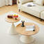 TABLE RONDE BLANC + BOIS