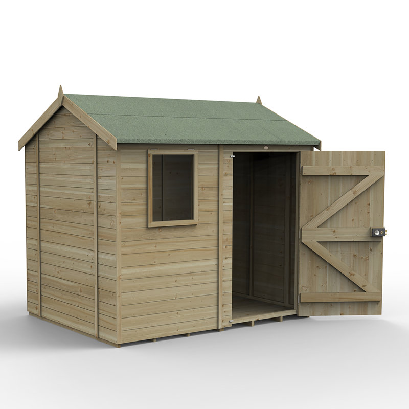 Timberdale 8 x 6 Reverse Apex Shed, No