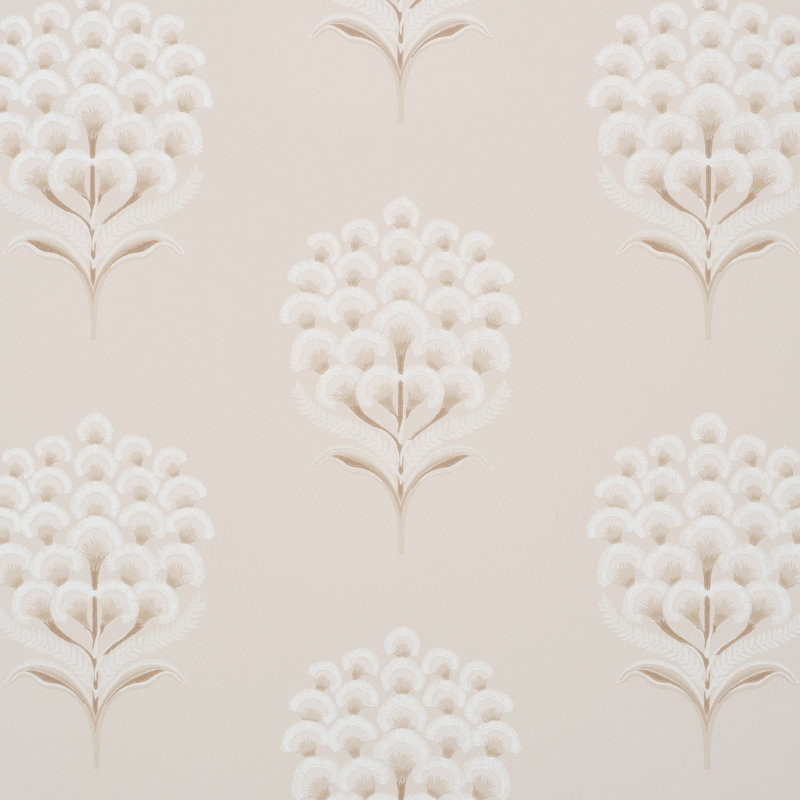 Aurelia Floral Non-Woven Wallpaper Roll, Limestone