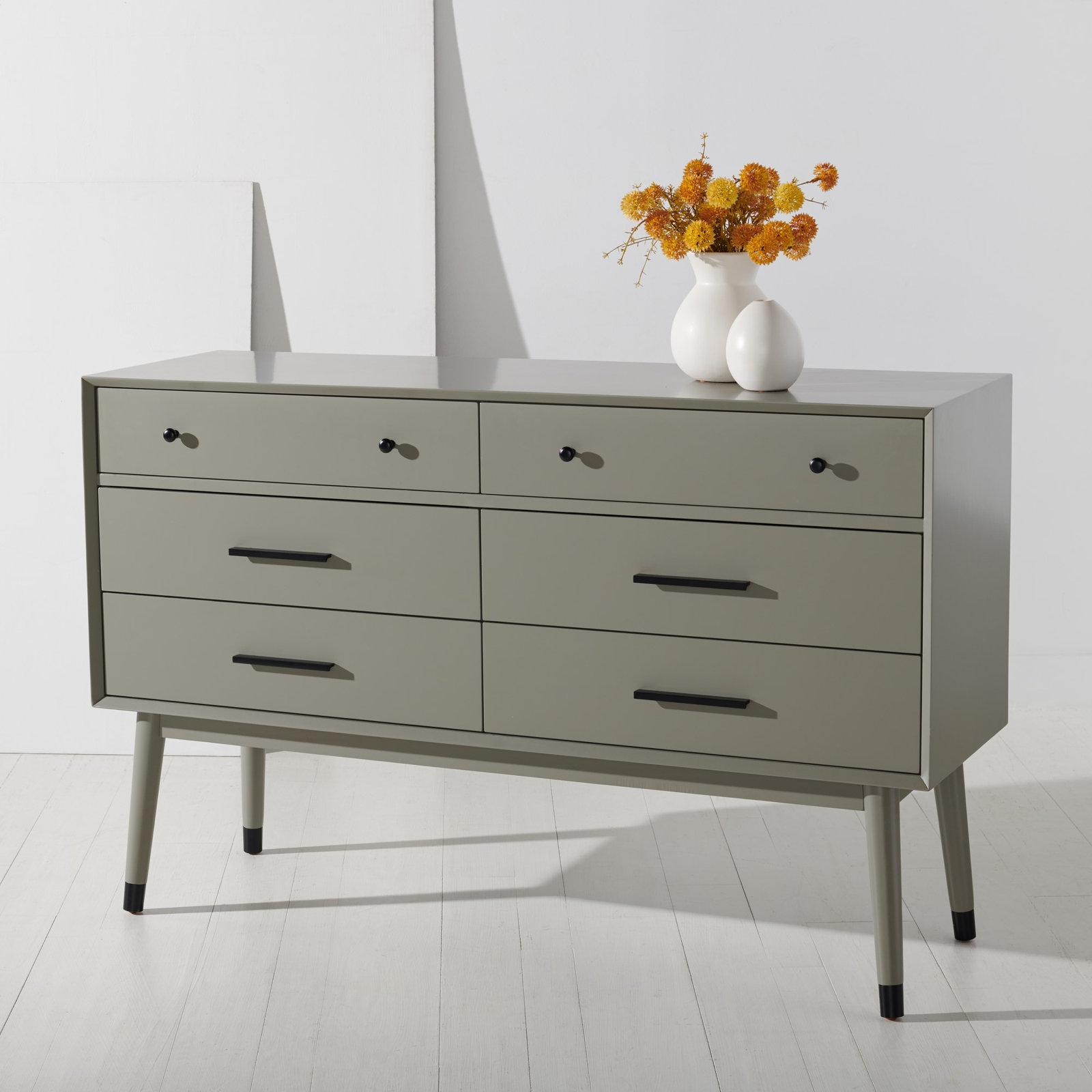 Samuel 56 " Double Dresser, Dark Gray