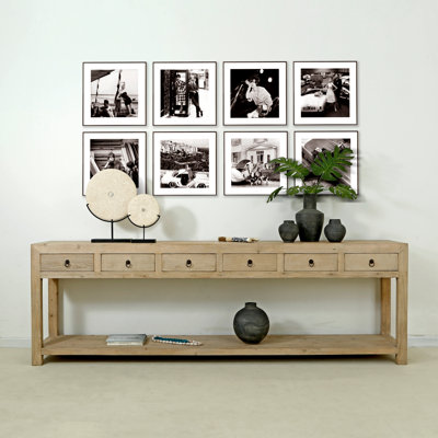 110'' Solid Wood Console Table