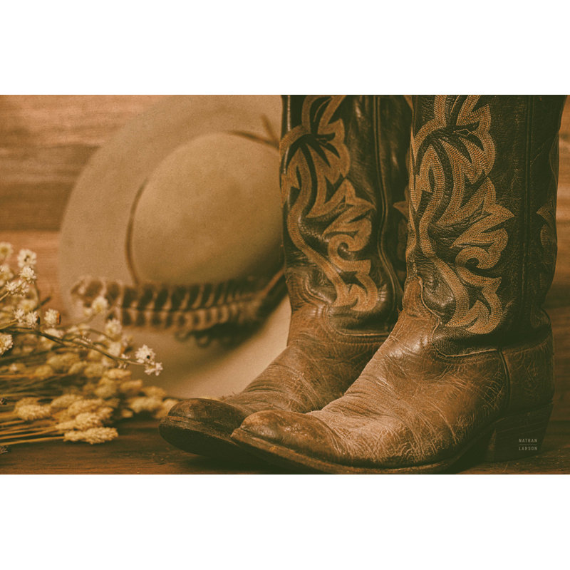 " Cowboy Boots V ", 8" H x 12" W  