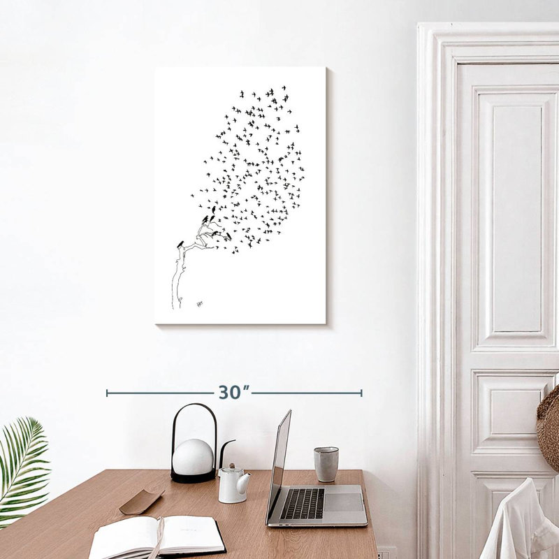 Brampt Birds Fly Away, 30" H x 20" W