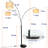 79'' Black Tree Floor Lamp Set