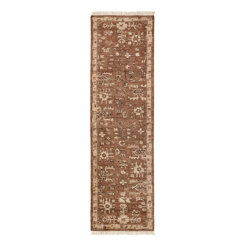 Paolo Hand-Knotted Rug-Paolo Rust-Runner-2.5'x12', Runner 2'6" x 12'