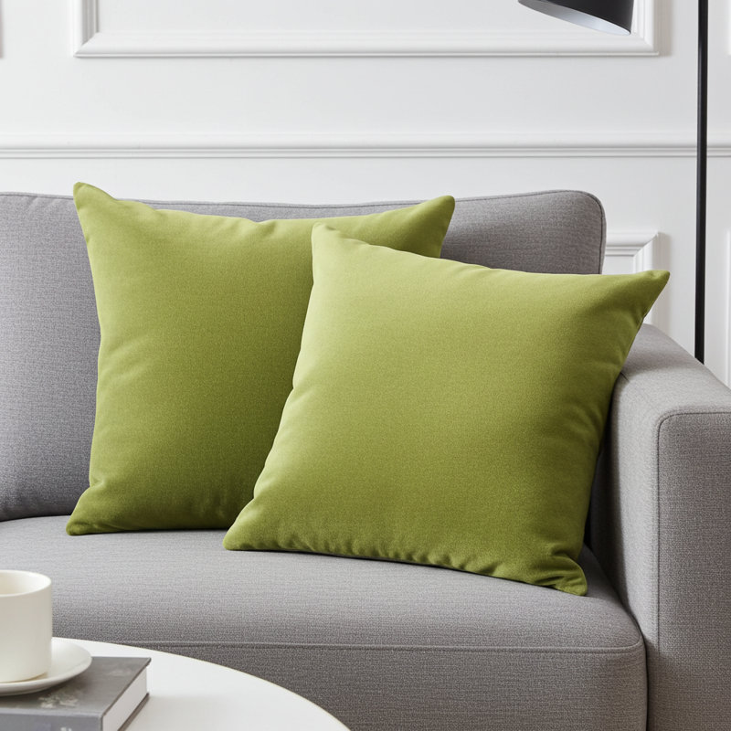 Pistachio Love Pillow Cover & Insert, Polyester, 16" H x 16" W, Square