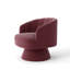 Fauteuil demi-tonneau pivotant en velours Murrow-1657574651