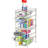 3-Tier Stackable Sliding Basket Storage Organizer Drawer For Bathroom And Kitchen, White