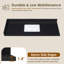 Bravon 61. Plan de toilette en granit noir Galaxy avec lavabo simple blanche-134155470-134155471