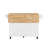 Culinary Rolling Kitchen Island with Rubberwood Countertop & Ample Storage-123751509
