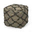 Pouf carré Poncho, gris anthracite