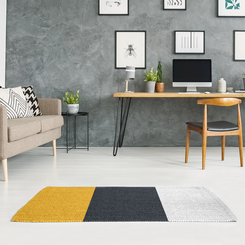 Tapis jaune/blanc football pittsburgh, Rectangle 2 pi x 3 pi, Oui