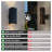 Modern Outdoor Wall Sconce Set of 2 - Matte Black Aluminum Porch Light with Dual Up/Down Lighting & Tempered Glass