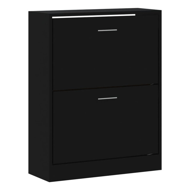 4 Pair Shoe Storage Cabinet, Black