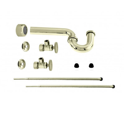 Ensemble de piédestal pour évier à piédestal avec siphon en P et poignées à angle arrondi