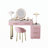 Upholstered Vanity Desk with Chair-993132822