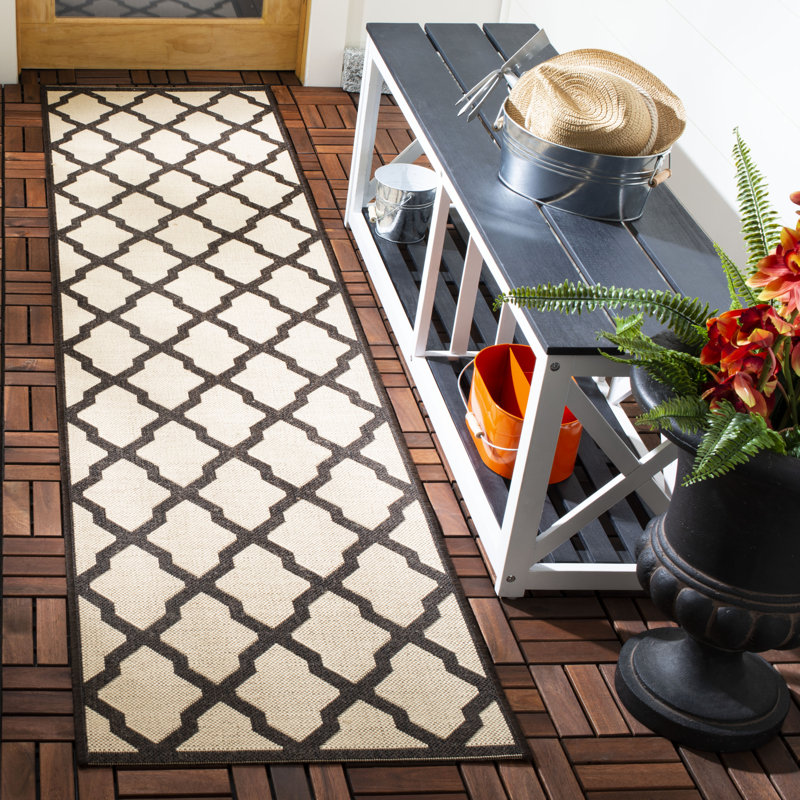 Adler Performance Geometric Indoor/Outdoor Area Rug, Runner 2' x 8'
