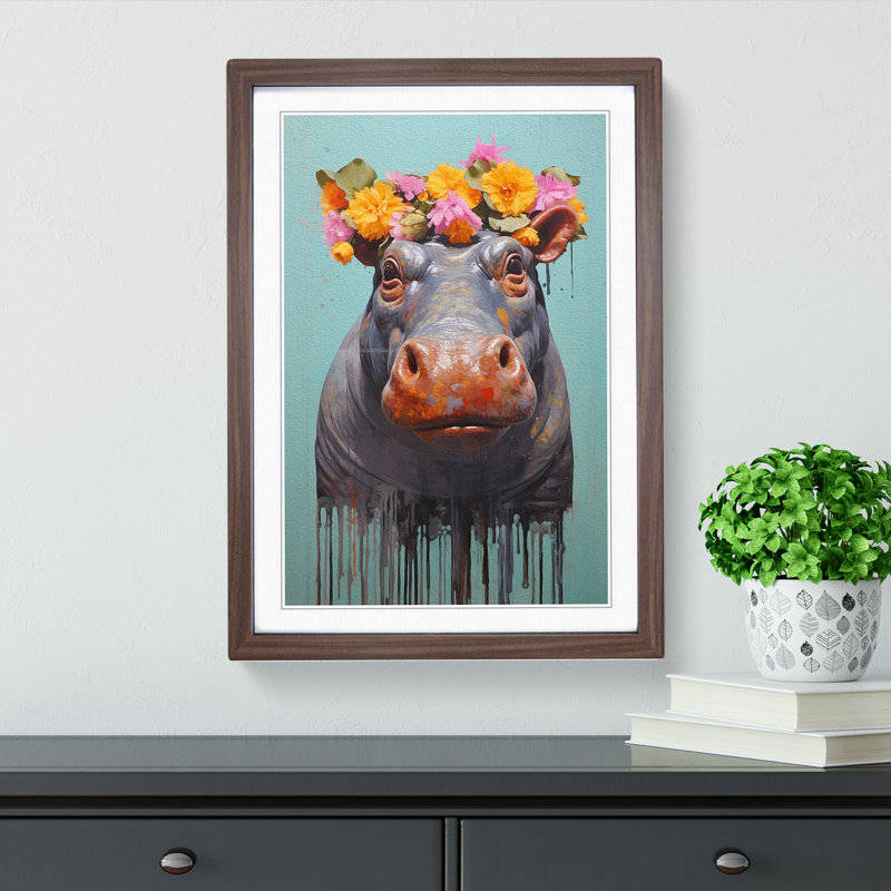 Hippo Contemporary - Framed Print