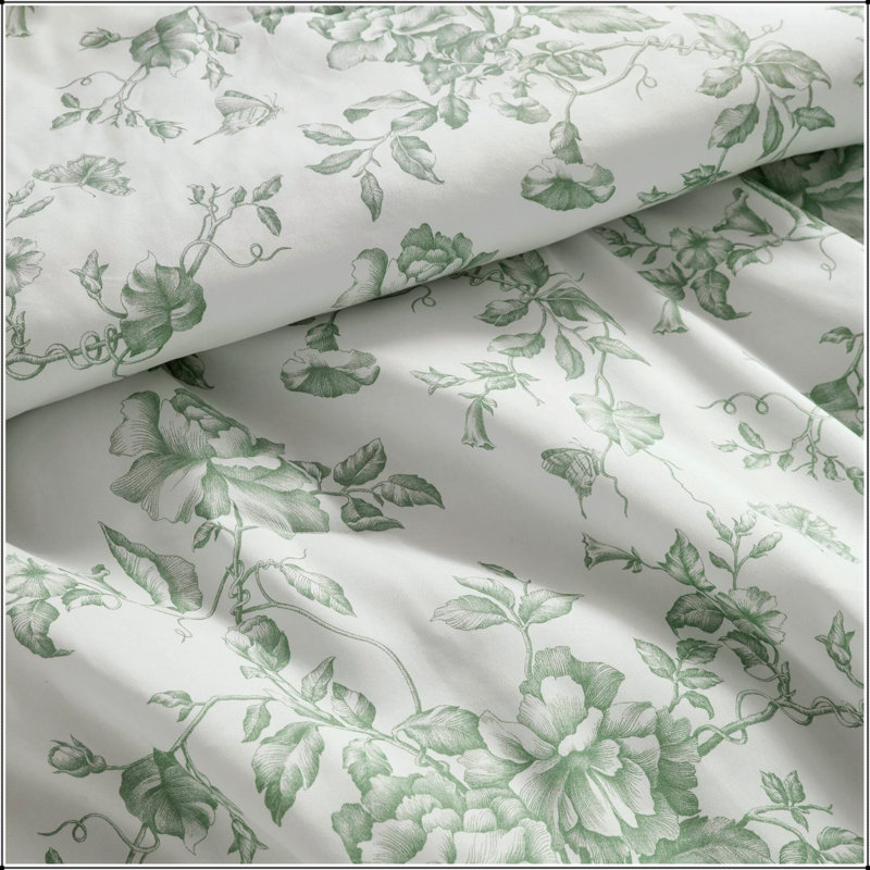 Ensemble de couette 5 pièces pour lit double et queen avec coussins décoratifs, à volants floraux réversible, 90 x 90 pouces