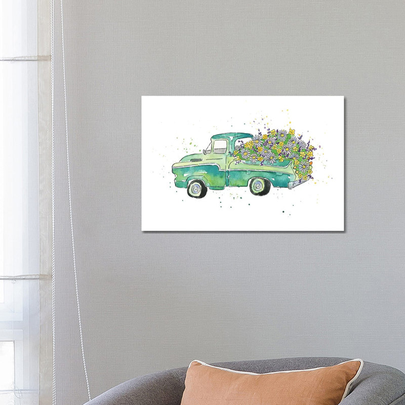 Flower Truck by Catherine McGuire - Wrapped Canvas Gallery-Wrapped Canvas Giclée, 66.04 cm H x 45.72 cm W