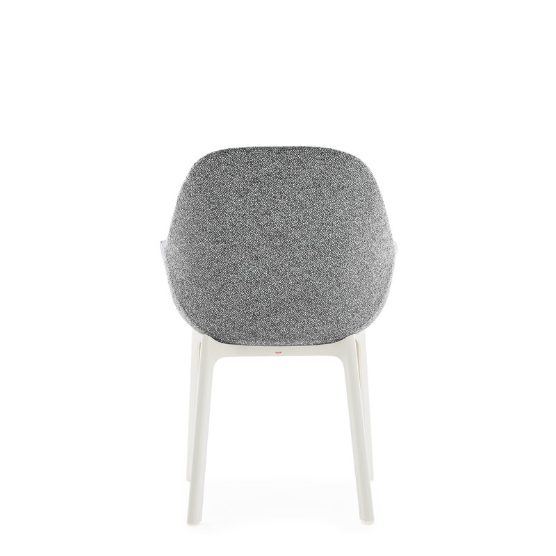 Clap Upholstered Armchair, White, White